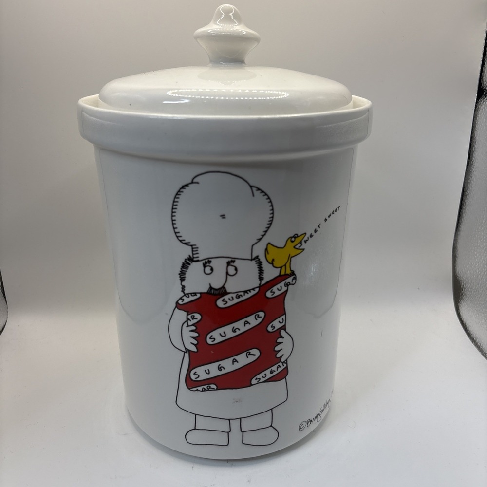 Vtg Barney Saltzberg Chefs 1983 Sugar Canister Cookie Jar Made‎ In USA Read